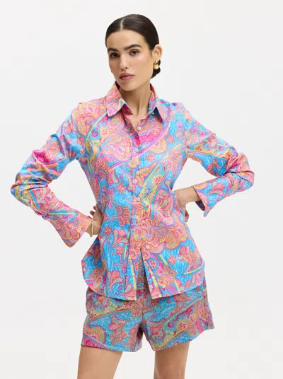 Robert Graham Priscilla Long Sleeve Shirt In Multi