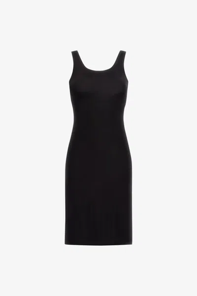 Roberto Cavalli Dress With Rc In Black