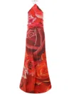 ROBERTO CAVALLI GARDEN ROSE-PRINT MAXI DRESS