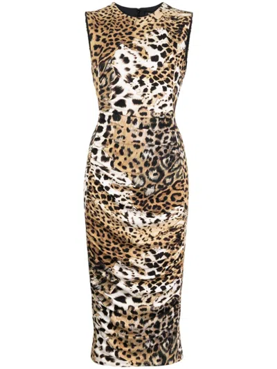 Roberto Cavalli Short Dresses In Brown