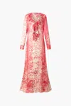 ROBERTO CAVALLI LANGES KLEID MIT VOLANT UND PRINT JAGUAR SKIN