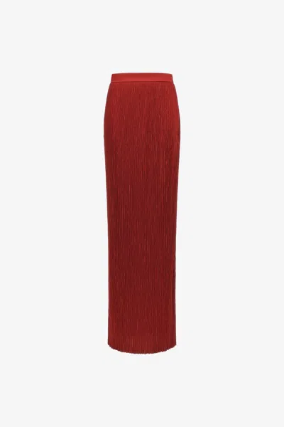 Roberto Cavalli Long Tight Skirt In Red