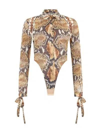 Roberto Cavalli Shirts In Brown