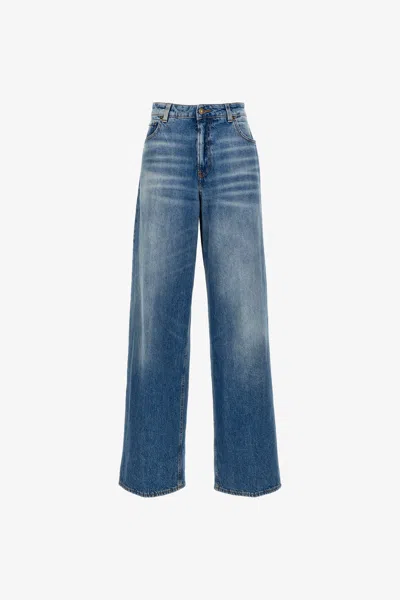 Roberto Cavalli High-rise Wide-leg Jeans In Blue