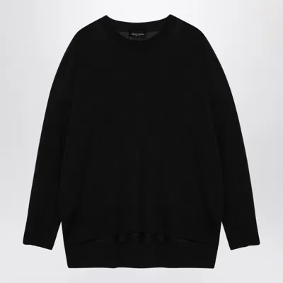 ROBERTO COLLINA ROBERTO COLLINA BLACK WOOL CREW NECK SWEATER