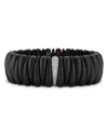 Roberto Demeglio 18k White Gold Demeglio Diamond & Matte Ceramic Artiglio Stretch Bracelet In Black/white