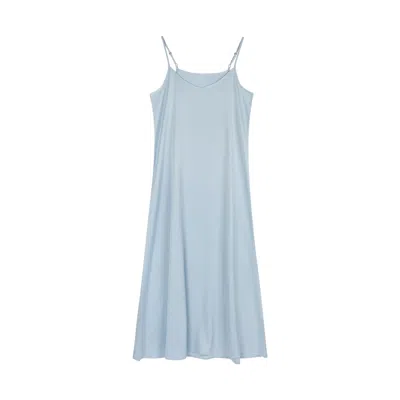 Roch Perel Women's Blue Satin Aline Slip Dress