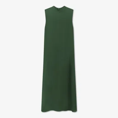 Roch Perel Women's Green Satin Turtleneck Dress