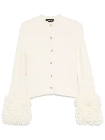 Rochas Textured Cardigan In White