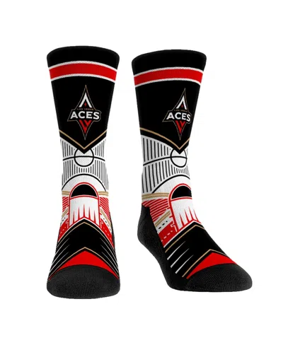 Rock 'em Men's And Women's  Socks Las Vegas Aces Full Court Press Crew Socks In Black