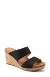 Rockport Briah Ii Slide Womens Wedge Open Toe Wedge Sandals In Black