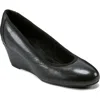 Rockport Rita Ballet Flat In Black Leather