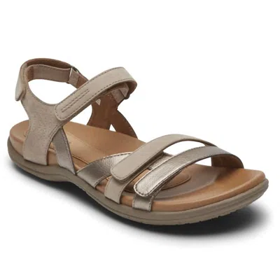 Rockport Women's Rubey Instep Adjustable Straps Sandals In Taupe