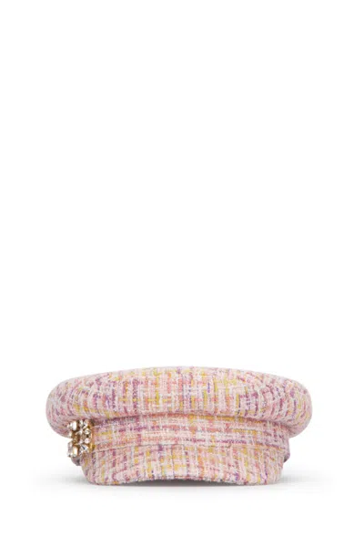 Roger Vivier Broche Vivier Buckle Sailor Cap In Bouclé Fabric In Multi