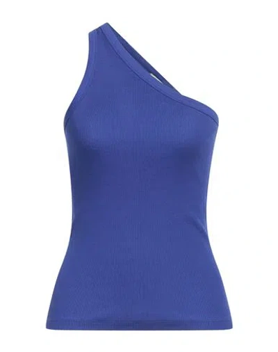 Rohe Róhe Woman Top Bright Blue Size 10 Cotton