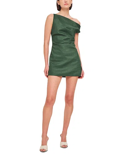 Ronny Kobo Winnie Linen One Shoulder Draped Dress