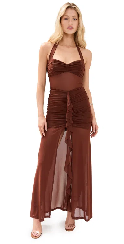 Runaway The Label Tallula Maxi Dress In Espresso