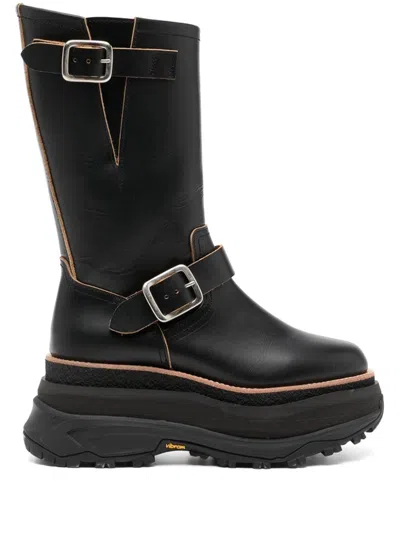 SACAI ENGINEER BOOTS,24.07475 001 BLACK