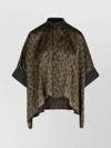 SACAI ASYMMETRIC HEM HOODED COAT WITH ANIMAL PRINT
