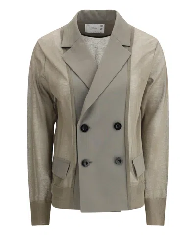 Sacai Blazer In Taupe