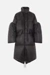 Sacai Oversized Sleeve Puffer Coat In Black