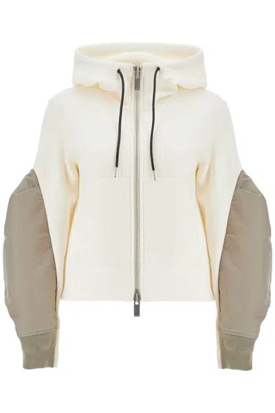 Sacai Nylon Twill X Sponge Sweat Hoodie In Multi