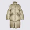 Sacai Midi Puffer Jacket In Green
