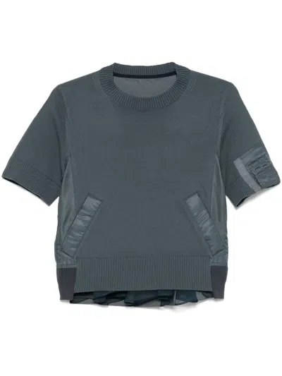SACAI PANELLED T-SHIRT