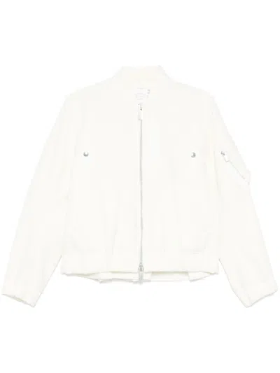 Sacai Off-white Suiting Bonding Bomber Jacket