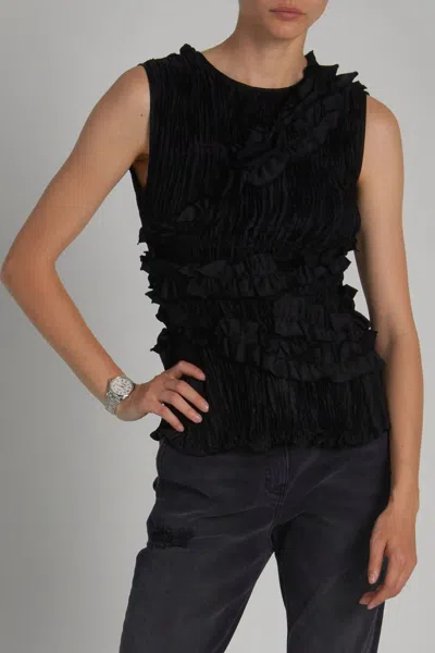 Saint Art Wells Sleeveless Blouse In Black