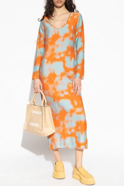 Samsã¸e Samsã¸e Samsøe Samsøe ‘alina' Dress In Orange