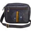 Sarep + Rose Heli Convertible Leather Crossbody Belt Bag In Navy Baoule