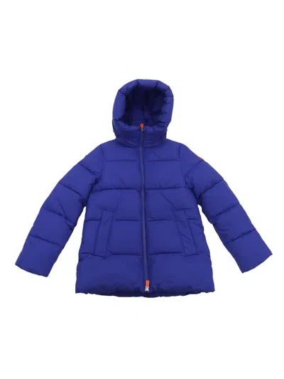 Save The Duck Kids' Elm Hooded Jacket In Blue
