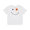 SAVE THE DUCK SAVE THE DUCK KIDS WHITE ASA SMILEY LOGO PRINT T-SHIRT