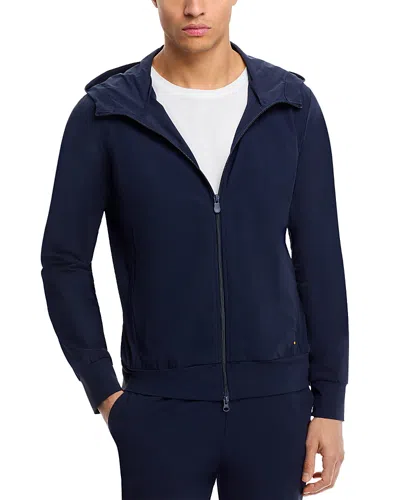 Save The Duck Luiz Hooded Zip Front Jacket In Navy Blue