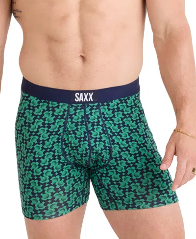 Saxx Men's Ultra Super Soft Relaxed-fit Moisture-wicking Printed Boxer Briefs In Fab Fresh Balls-maritime