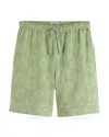Scotch & Soda Embroidered 7.87 Bermuda Shorts In Pistachio