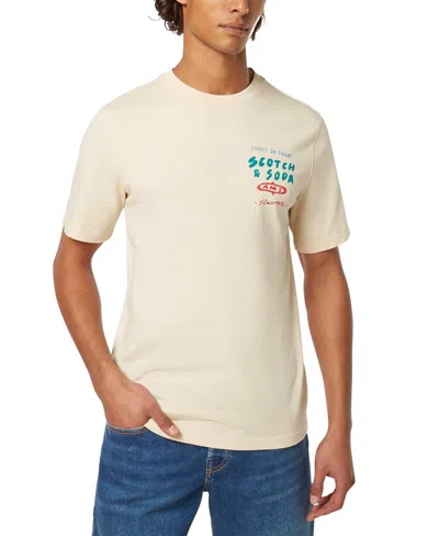 Scotch & Soda Men's Regular-fit Logo Graphic T-shirt In Parchment