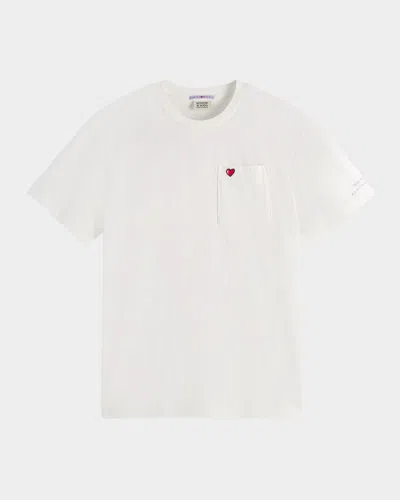 Scotch & Soda X Burton Morris Men's Artwork T-shirt In White