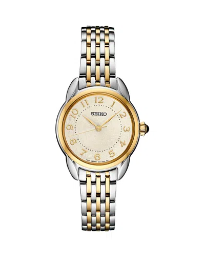Seiko Watch Essentials Watch, 29mm In White/two Tone