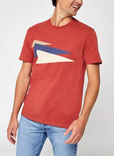 Selected Walker Ss O-neck Tee In Marsala In Pink