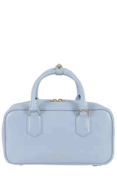 Semicouture Semi Couture Keira Structured Bauletto Bag With Adjustable Strap In Blue
