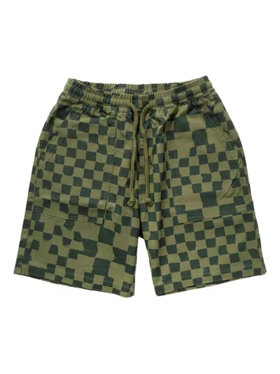 Service Works Chef Check-pattern Drawstring Shorts