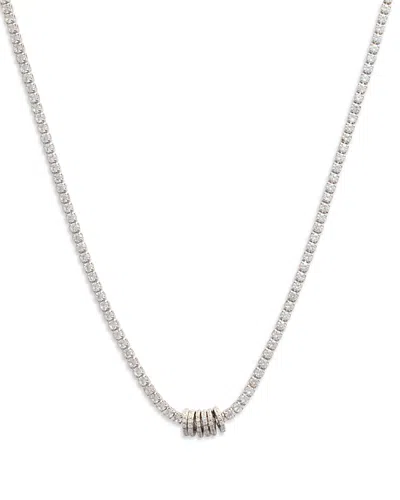 Shashi Gaia Tennis Necklace, 14-16 In Silver
