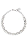Simone Rocha Faux Pearl & Crystal Floral Necklace In Pearl/crystal