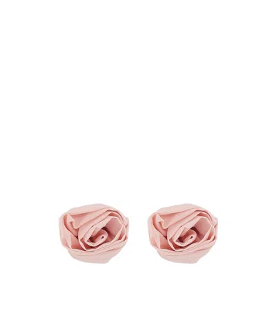 Simone Rocha Rose Stud Earrings In Pink
