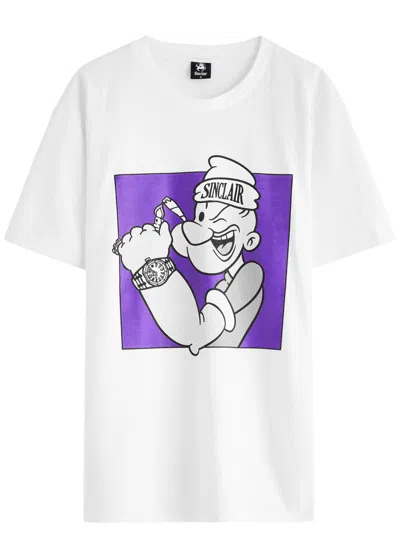Sinclair Lifestyle Printed Cotton T-shirt In White