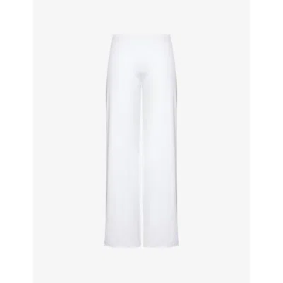 Skin Christine Wide-leg Organic Cotton Lounge Pants In White