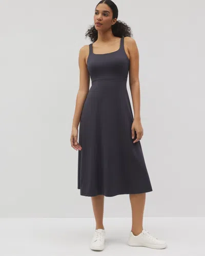 Soma Women's Lounge Square Neck Midi Dress In Blue Size Xl |  In Polar Night