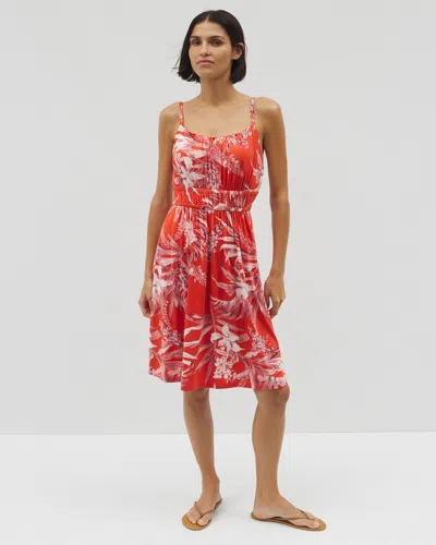 Soma Women's Soft Jersey Paradiso Short Dress In Red Size Xs |  In Palm Perfect G Goji Berry